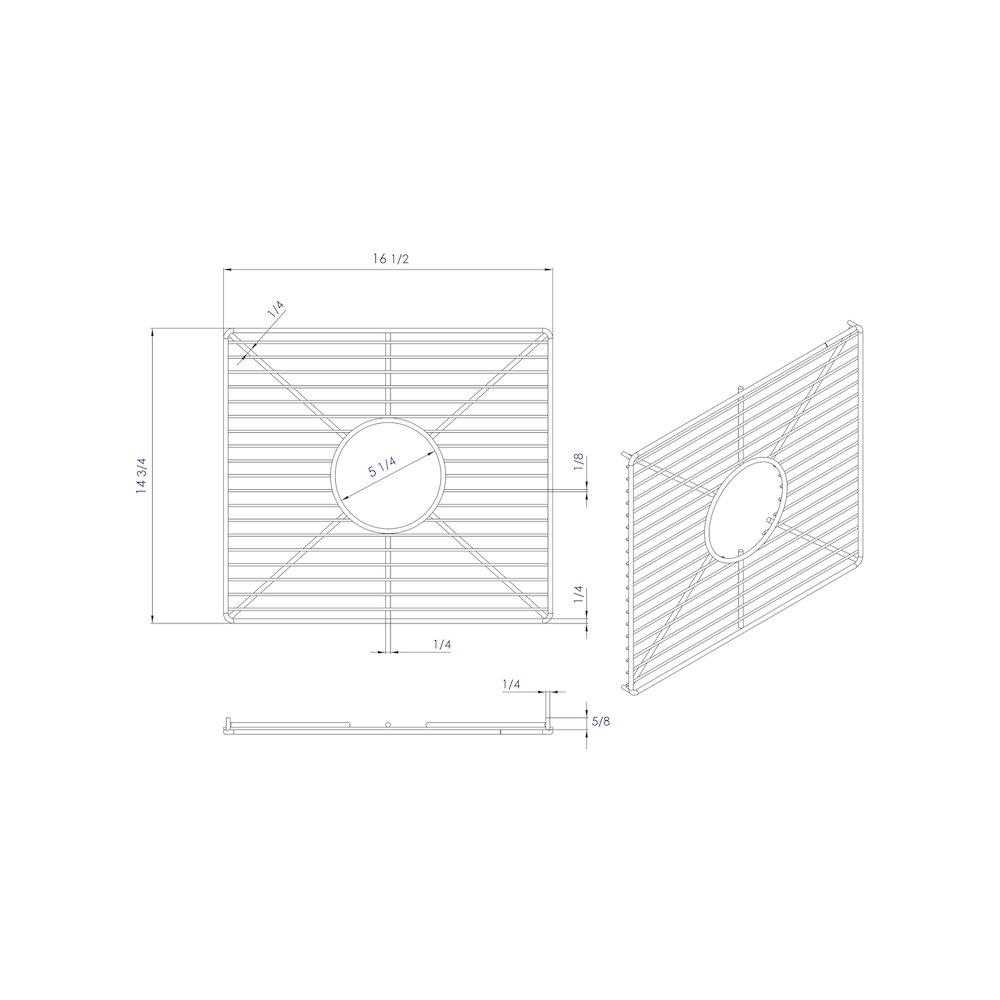 Stainless steel kitchen sink grid for AB3918DB, AB3918ARCH. Picture 10