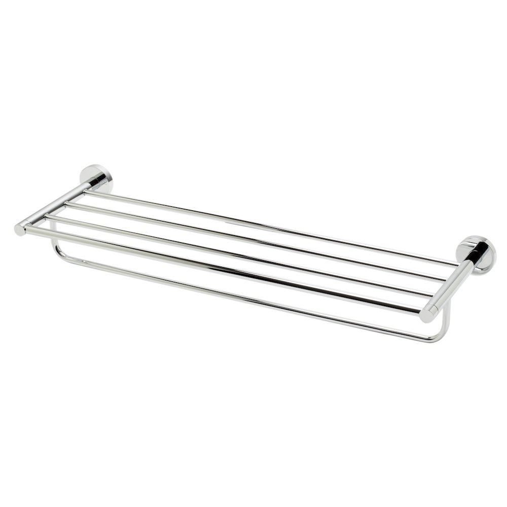 Polished Chrome 26 inch Towel Bar & Shelf Bathroom Accessory. Picture 1