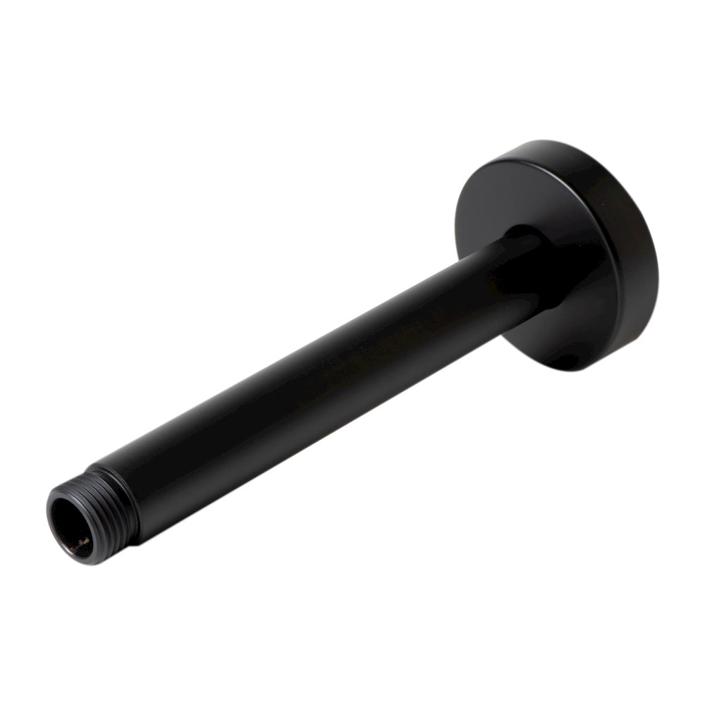 Black Matte 6" Round Ceiling Shower Arm. Picture 6
