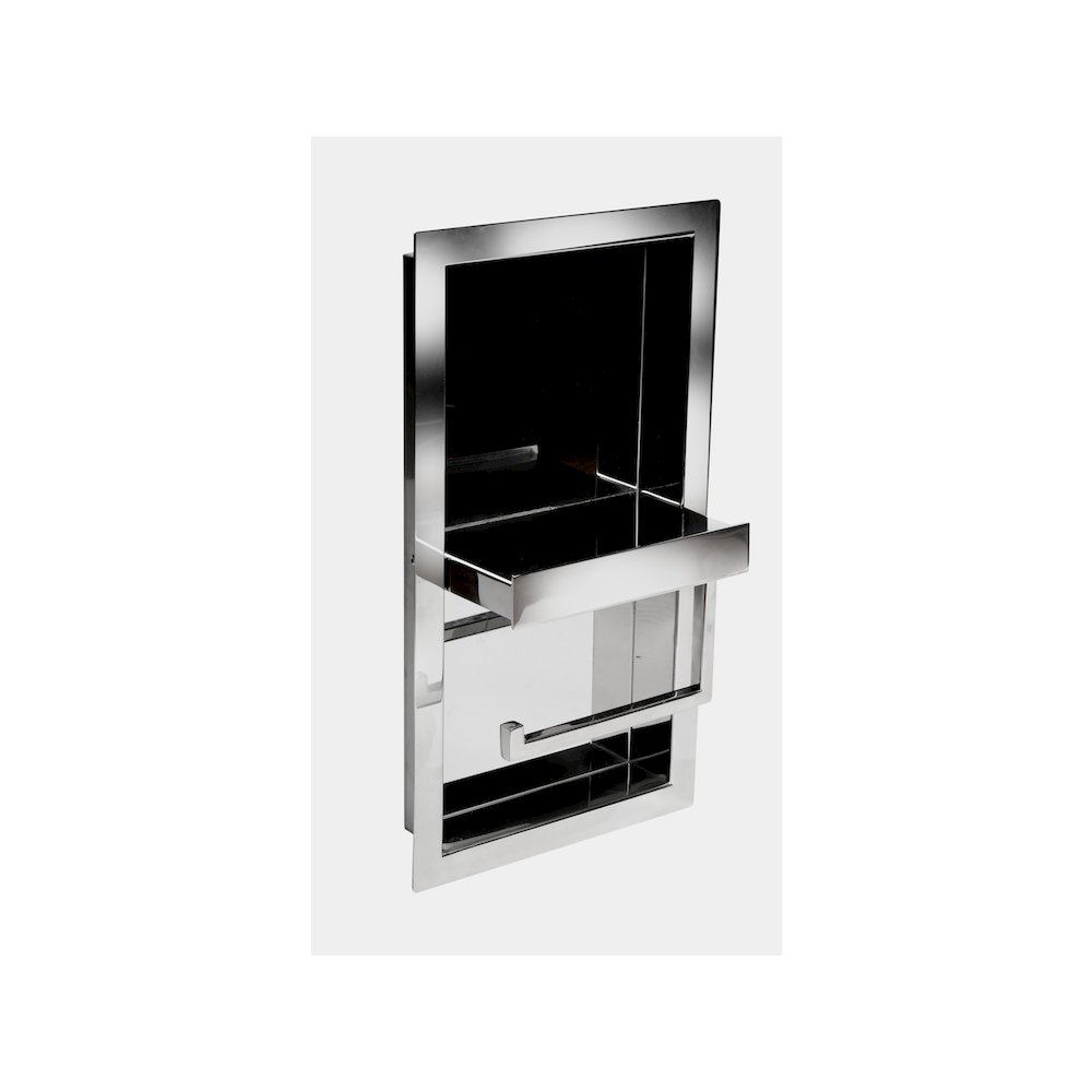 ALFI brand Polished Stainless Steel Recessed Toilet Paper Holder Niche. Picture 4