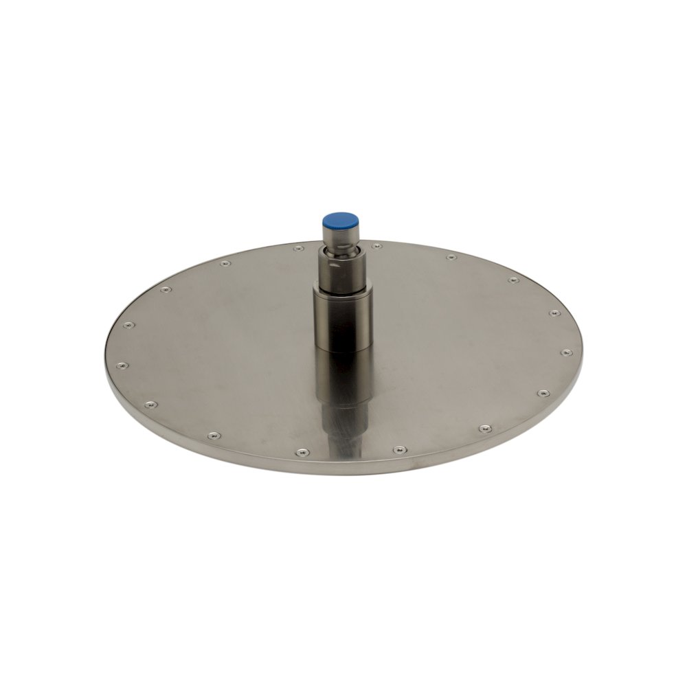 Brushed Nickel 12" Round Multi Color LED Rain Shower Head. Picture 4