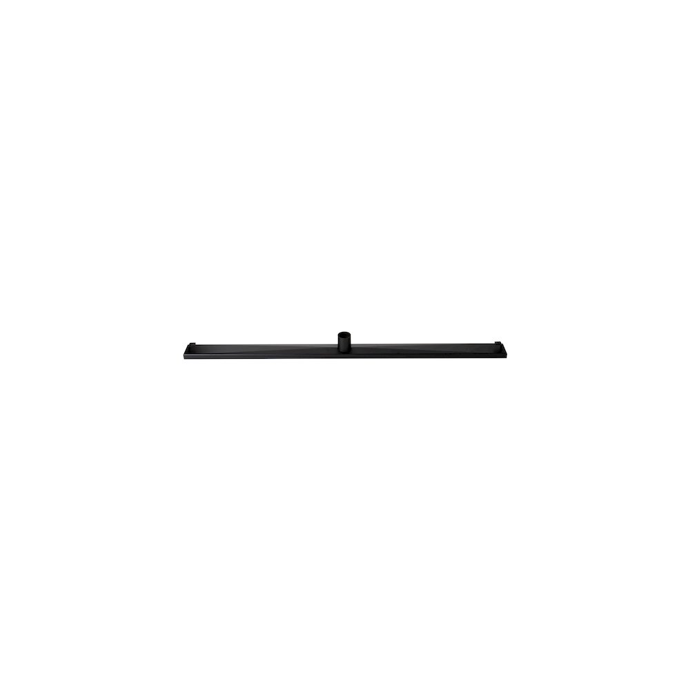 47" Black Matte Brushed Stainless Steel Linear Shower Drain with Solid Cover. Picture 3