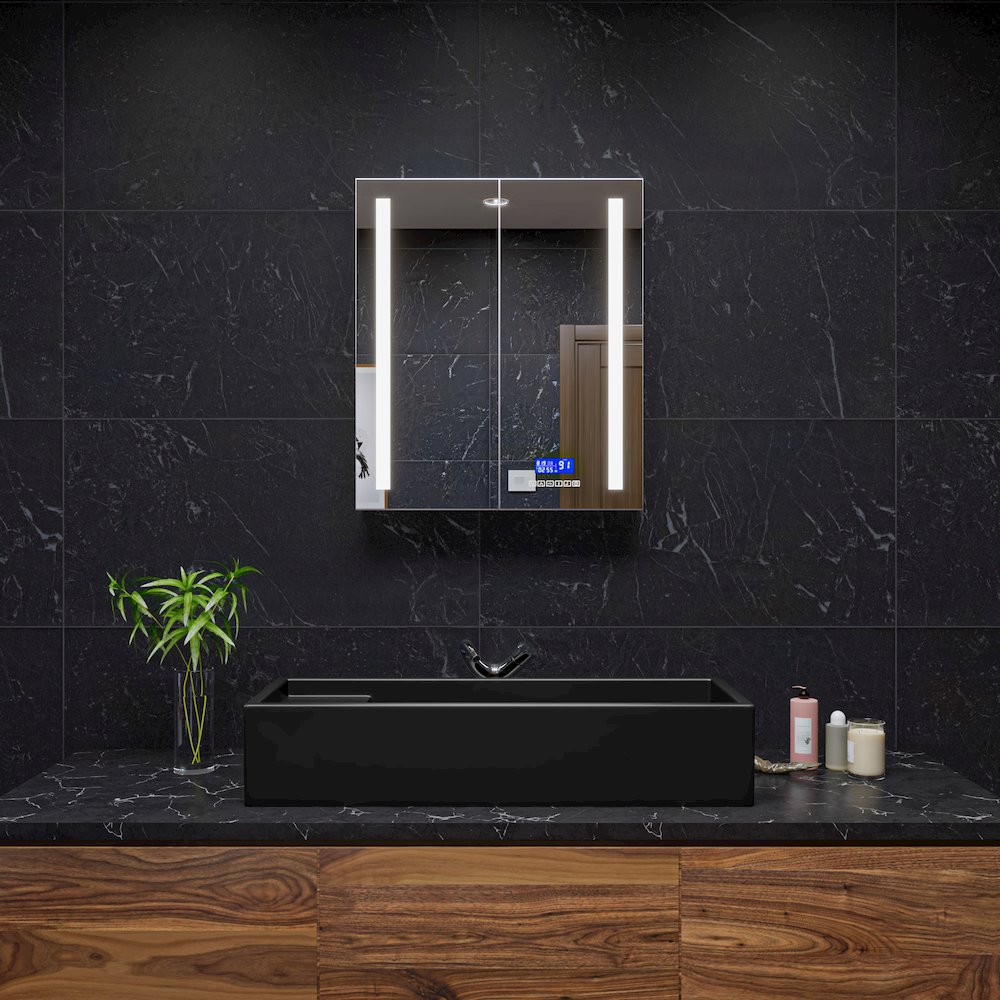 39" Black Matte Above Mount Fireclay Bathroom Trough Sink. Picture 4