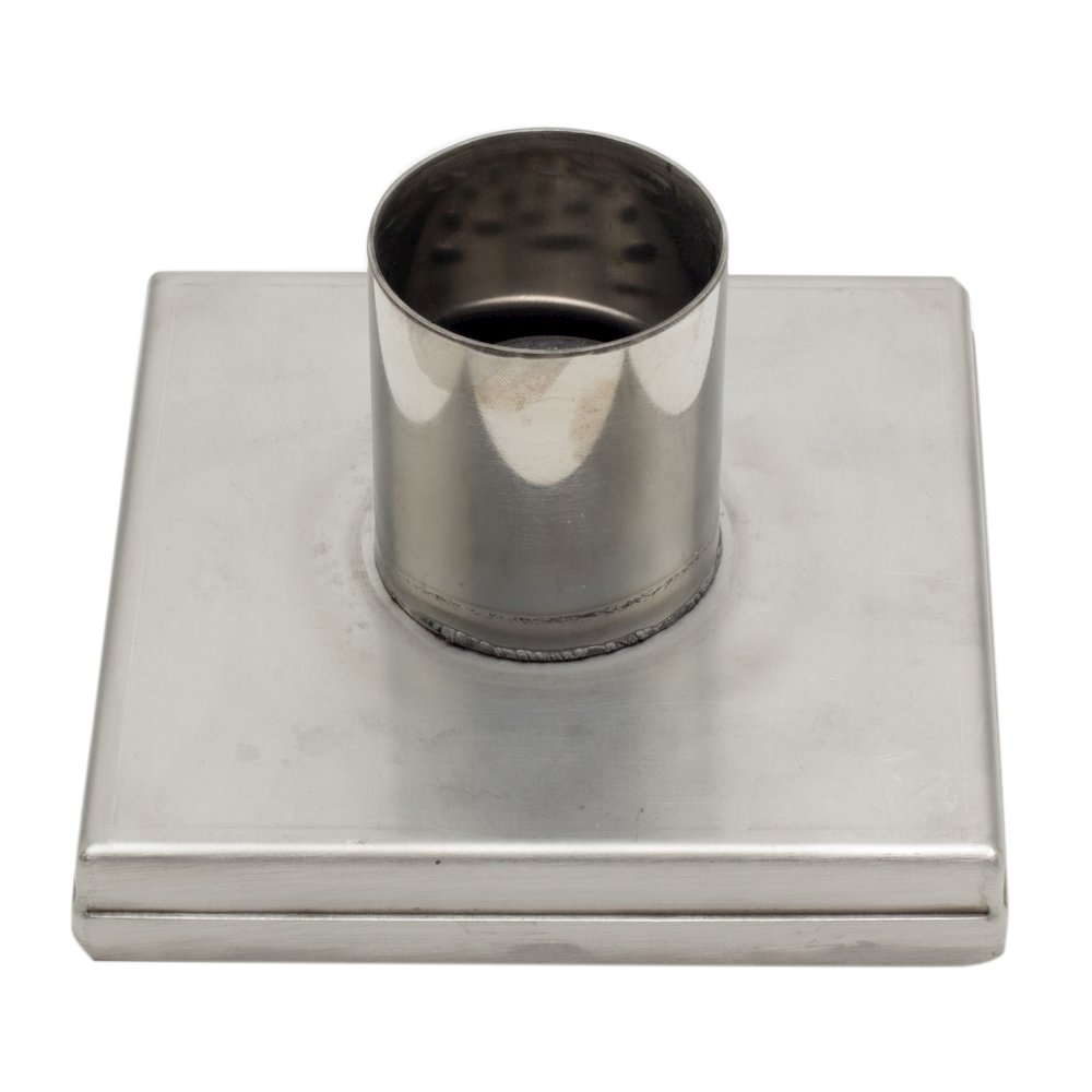 5" x 5" Modern Square Brushed Stainless Steel Shower Drain with Solid Cover. Picture 3