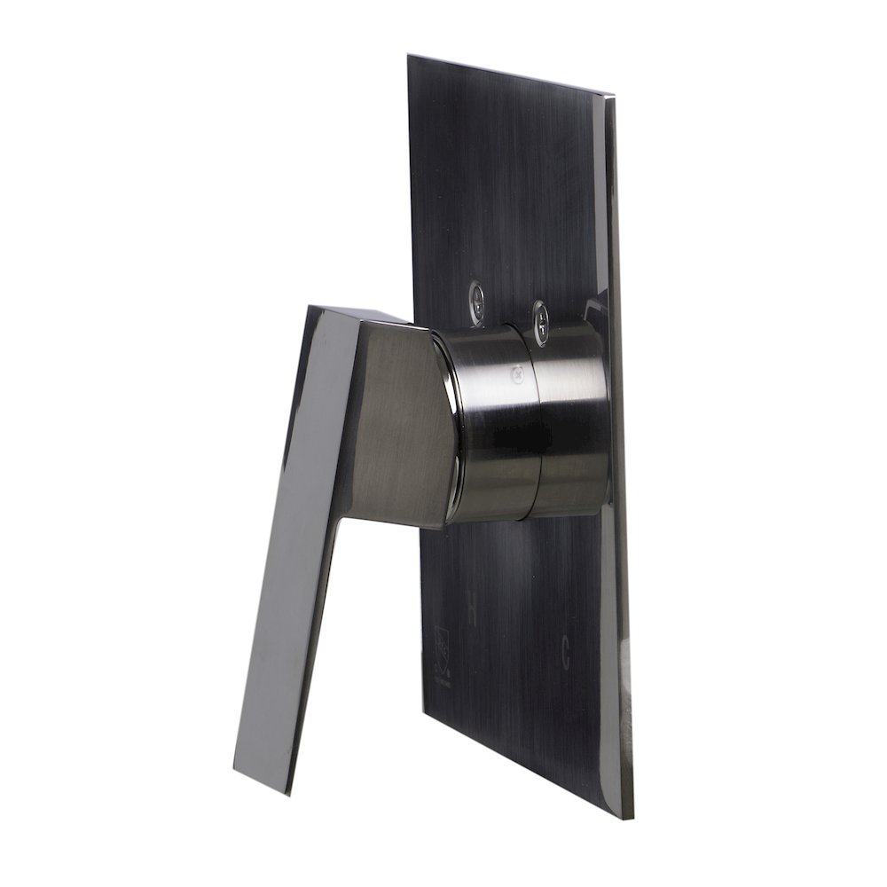Brushed Nickel Shower Valve Mixer With Square Lever Handle. Picture 4