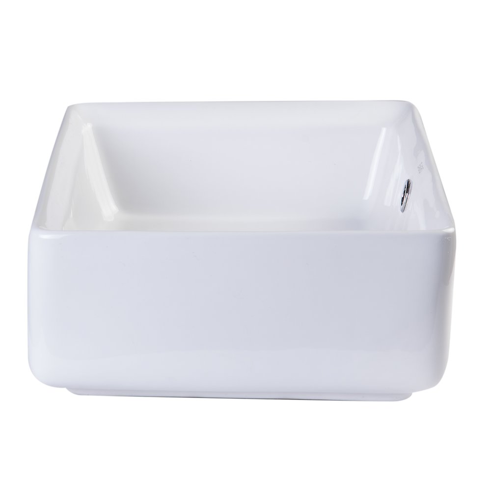 20" RECTANGULAR CERAMIC ABOVE MOUNT BASIN VESSEL SINK. Picture 4