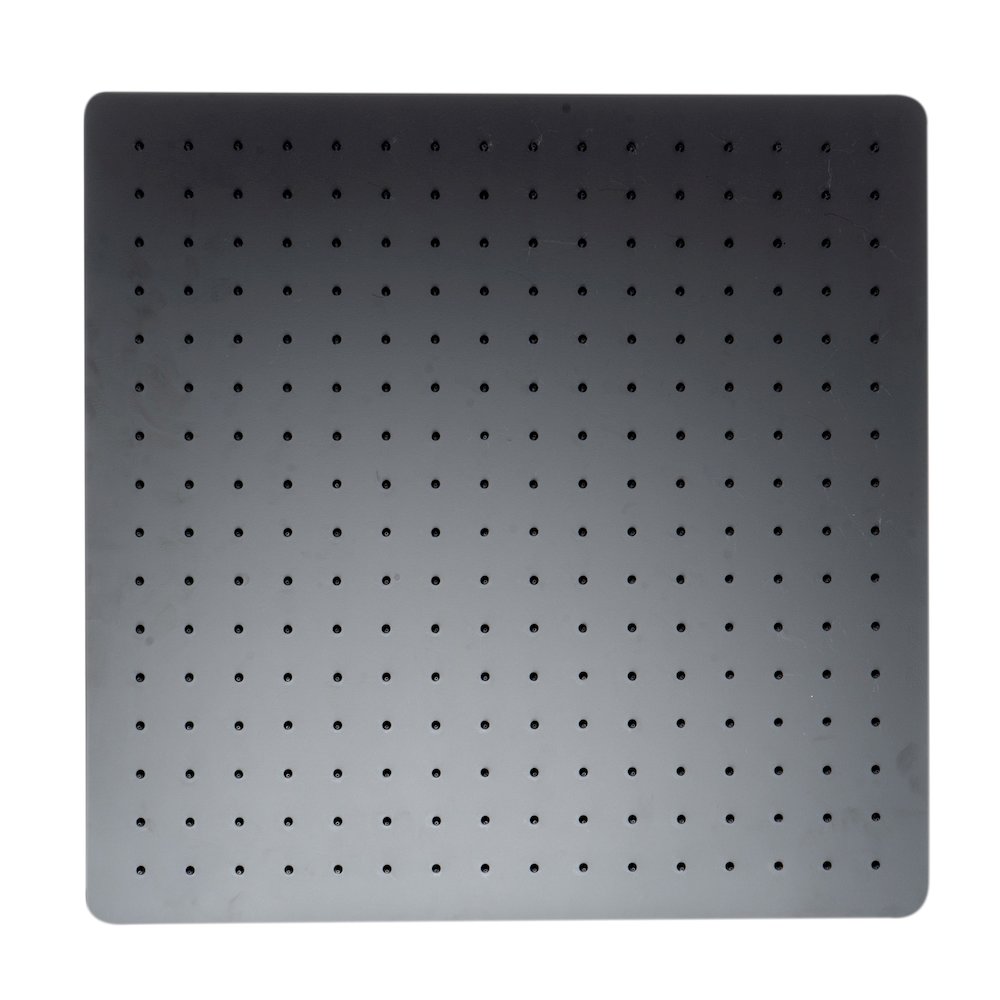 Matte Black Stainless Steel 20" Square Ultra-Thin Rain Shower Head. Picture 4