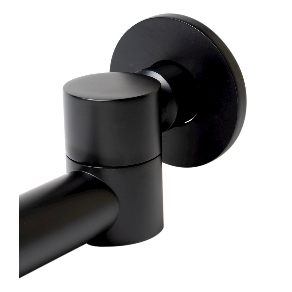 Black Matte Round Foldable Tub Spout. Picture 3