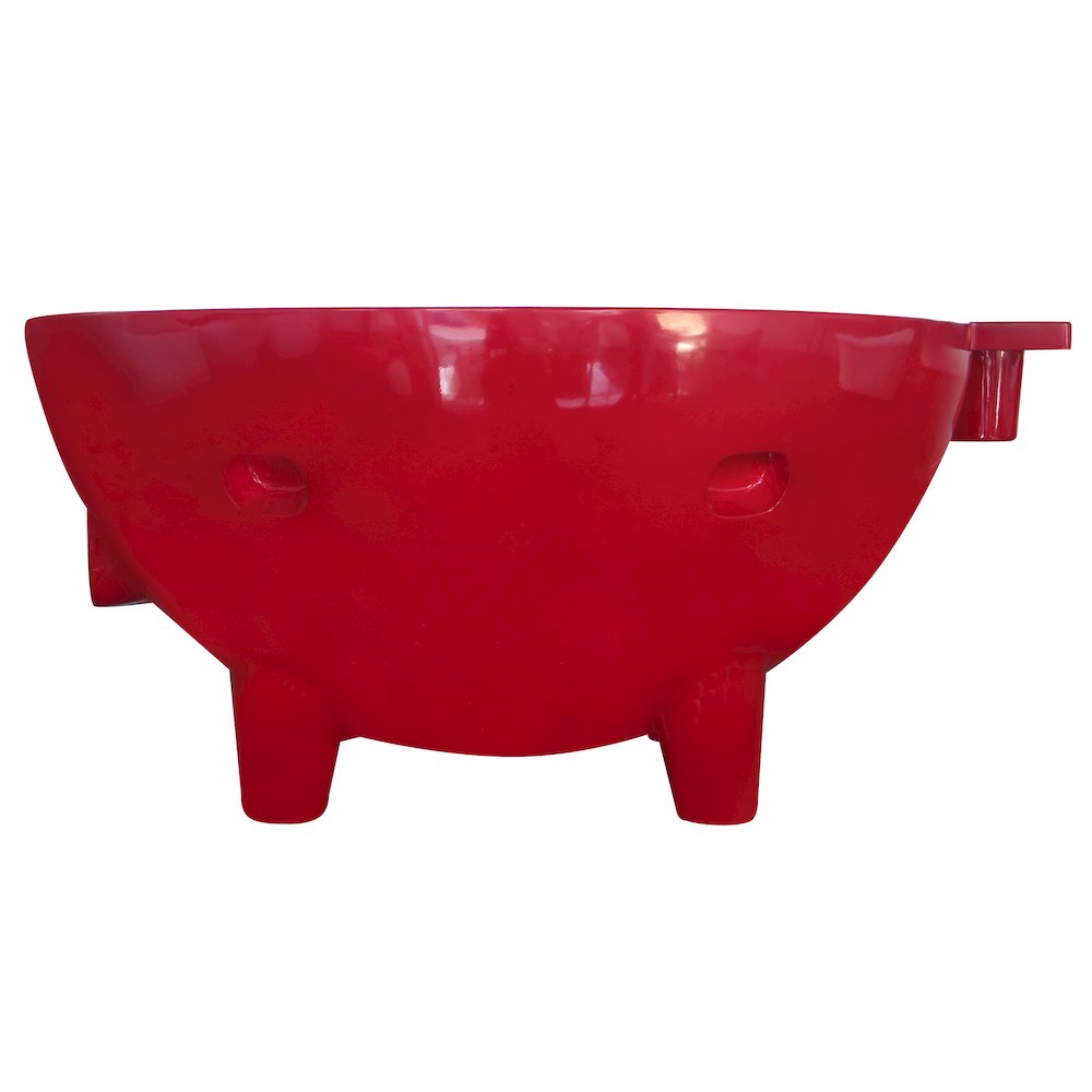 Red Wine FireHotTub The Round Fire Burning Portable Outdoor Hot Bath Tub. Picture 5