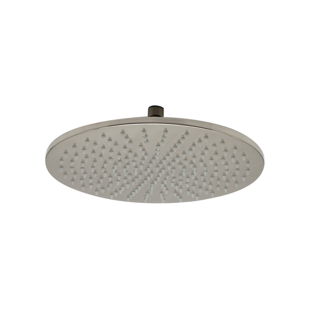 Brushed Nickel 12" Round Multi Color LED Rain Shower Head. Picture 1