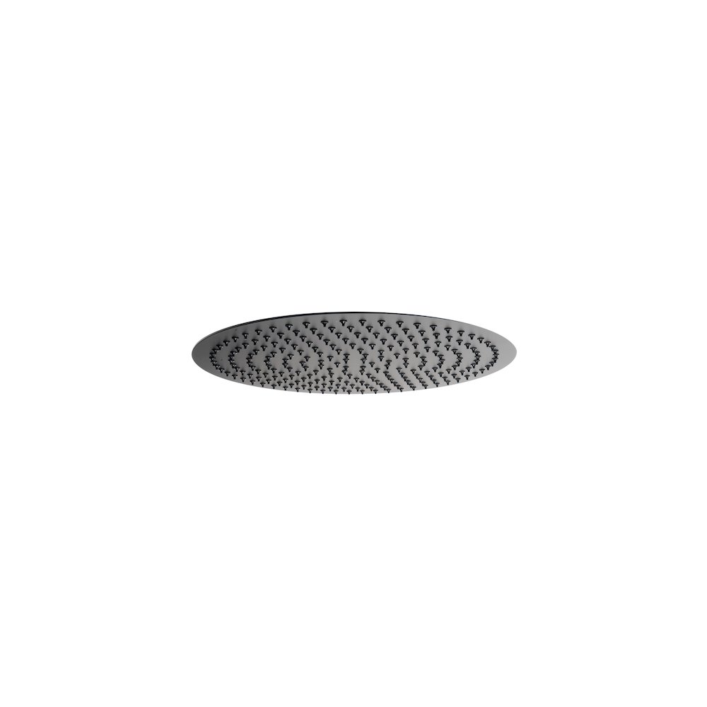Matte Black Stainless Steel 16" Round Ultra-Thin Rain Shower Head. Picture 1