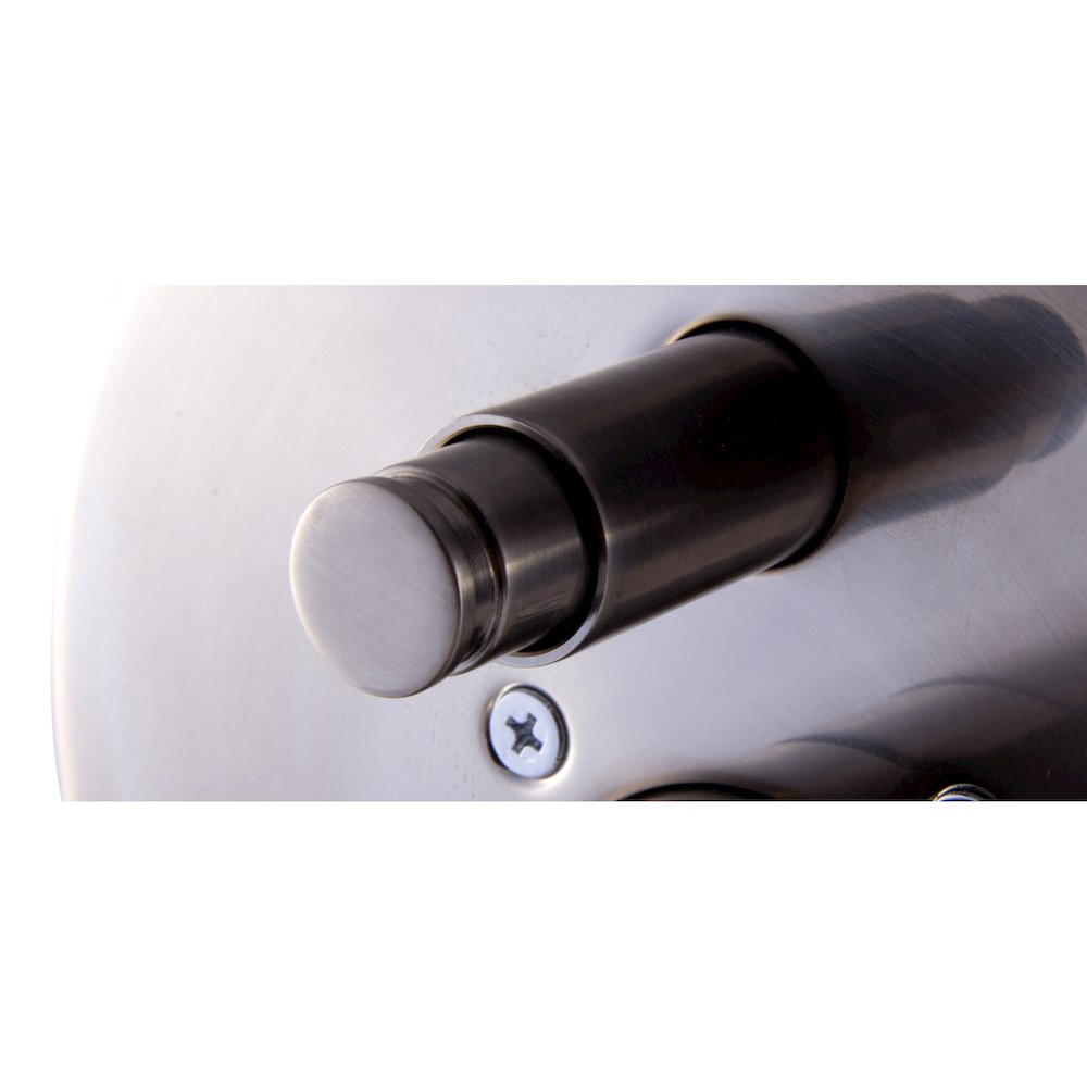 Brushed Nickel Pressure Balanced Round Shower Mixer with Diverter. Picture 5