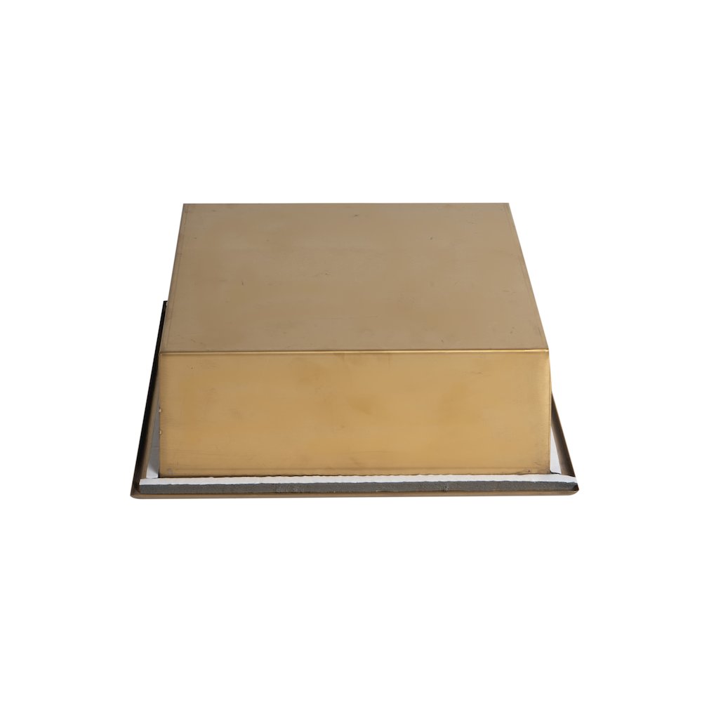 12" x 12" Brushed Gold PVD Stainless Steel Square Single Shelf Shower Niche. Picture 6