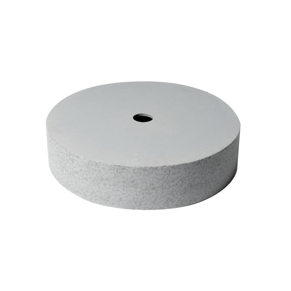 17" Round Solid Concrete Gray Matte Above Mount Bathroom Sink. Picture 8