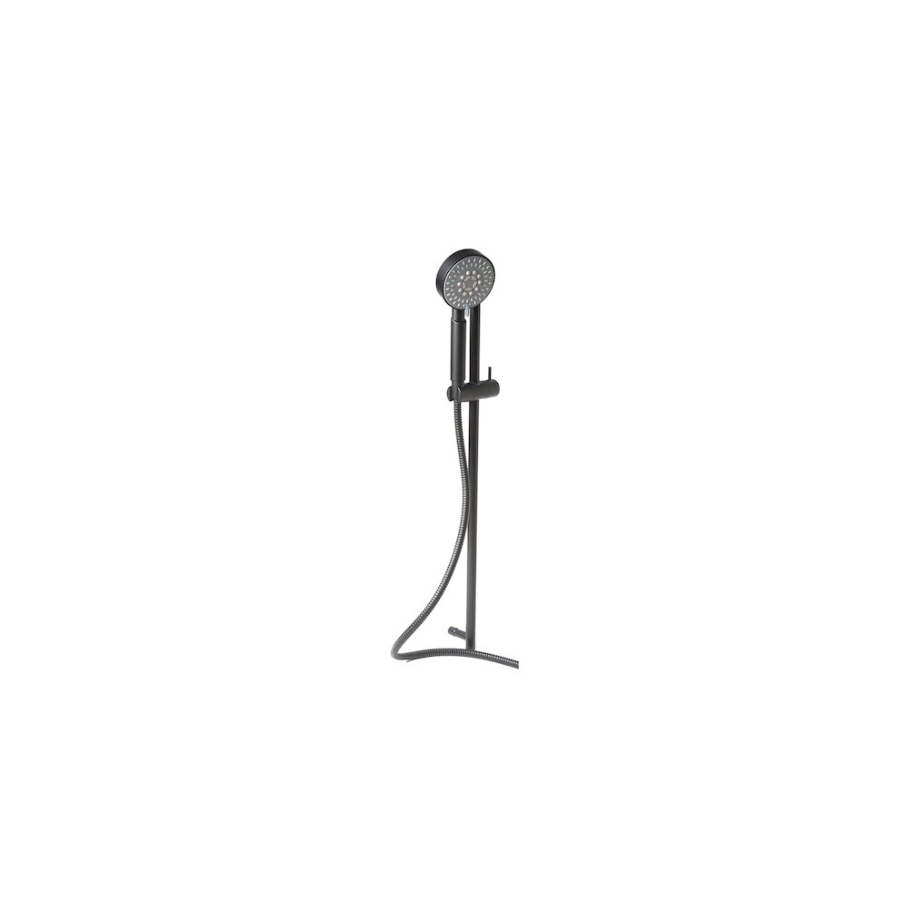 Black Matte Round Sliding Rail Hand Shower Set. Picture 6