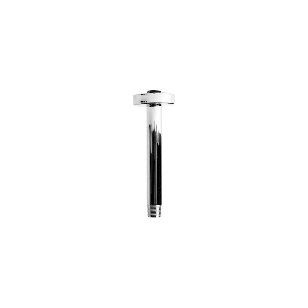 Polished Chrome 6" Round Ceiling Shower Arm. Picture 1