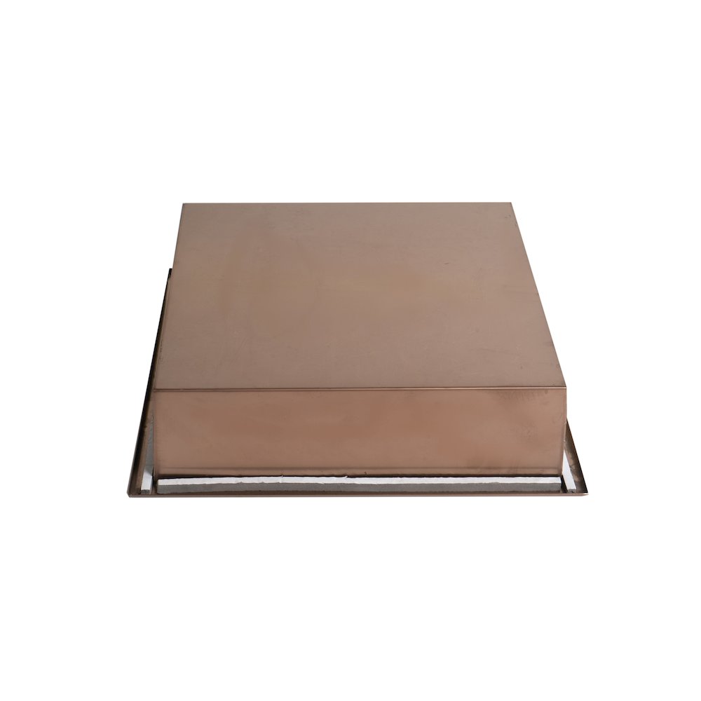 16" x 16" Brushed Copper PVD Steel Square Single Shelf Shower Niche. Picture 4