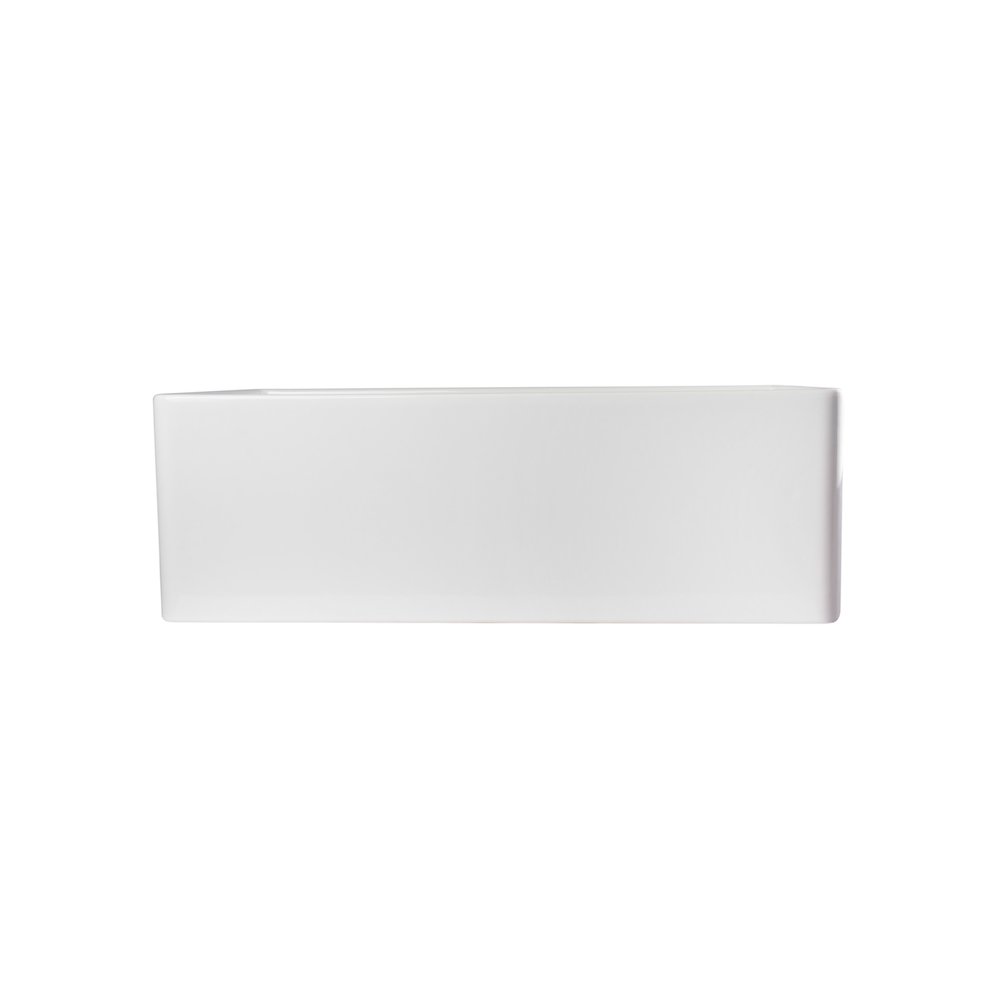 White 30" Contemporary Smooth Apron Fireclay Farmhouse Kitchen Sink. Picture 7