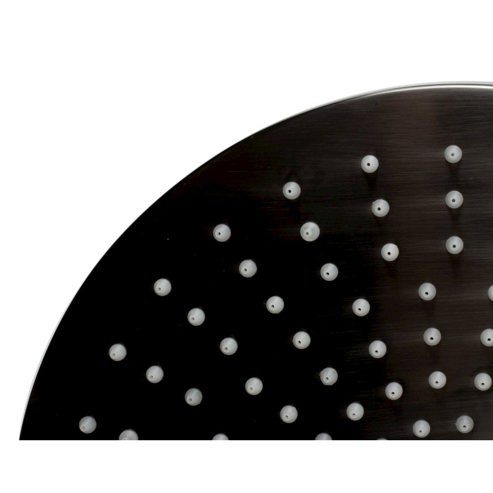 Brushed Nickel 12" Round Multi Color LED Rain Shower Head. Picture 7