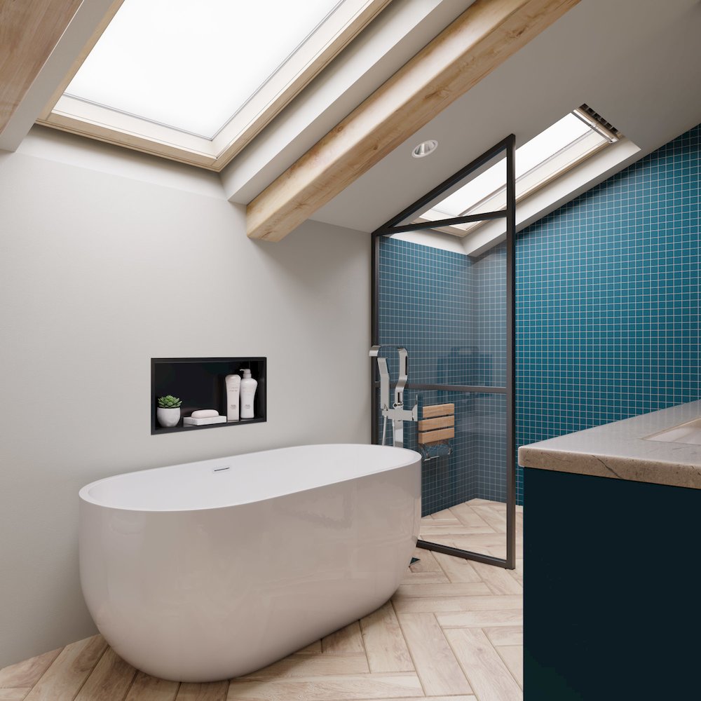 59 inch White Oval Acrylic Free Standing Soaking Bathtub. Picture 7