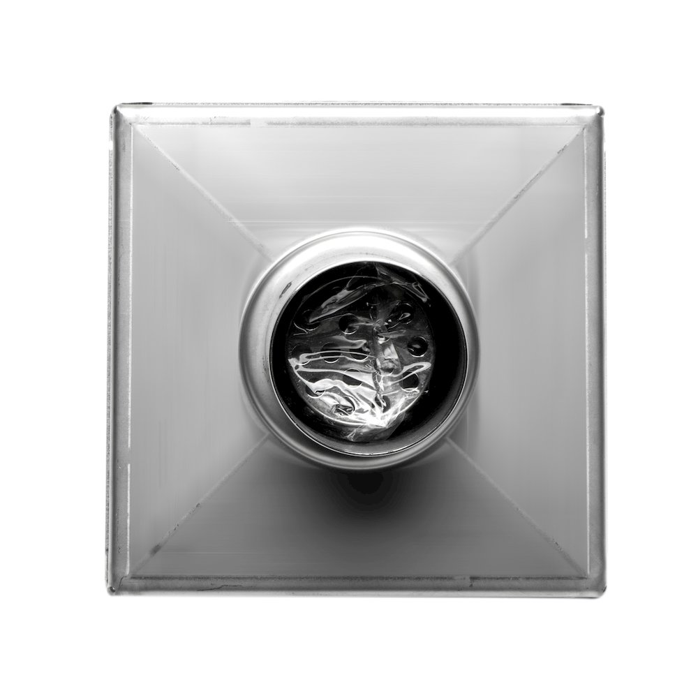 5" x 5" Modern Square Polished Stainless Steel Shower Drain with Solid Cover. Picture 3