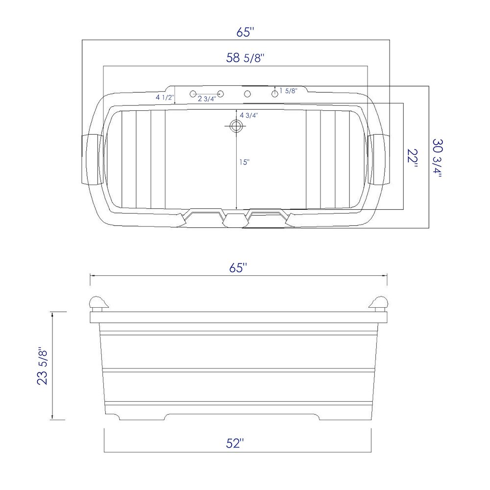 65" 2 Person Free Standing Cedar Wooden Bathtub with Fixtures & Headrests. Picture 10