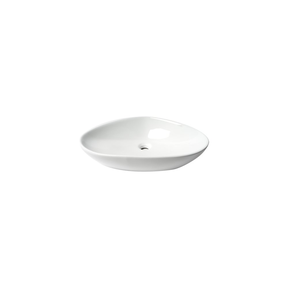 White 23" Fancy Above Mount Ceramic Sink. Picture 7