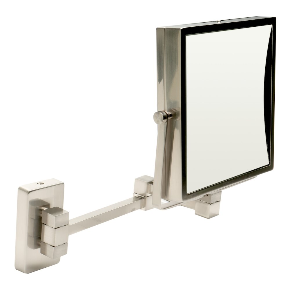 8" Square Wall Mounted 5x Magnify Cosmetic Mirror. Picture 1