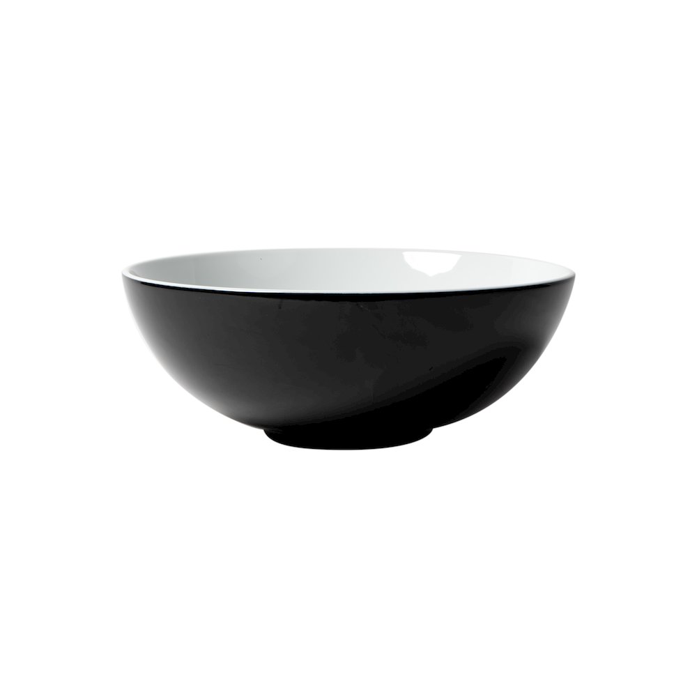 Black & White 15" Round Vessel Above Mount Ceramic Sink. Picture 8