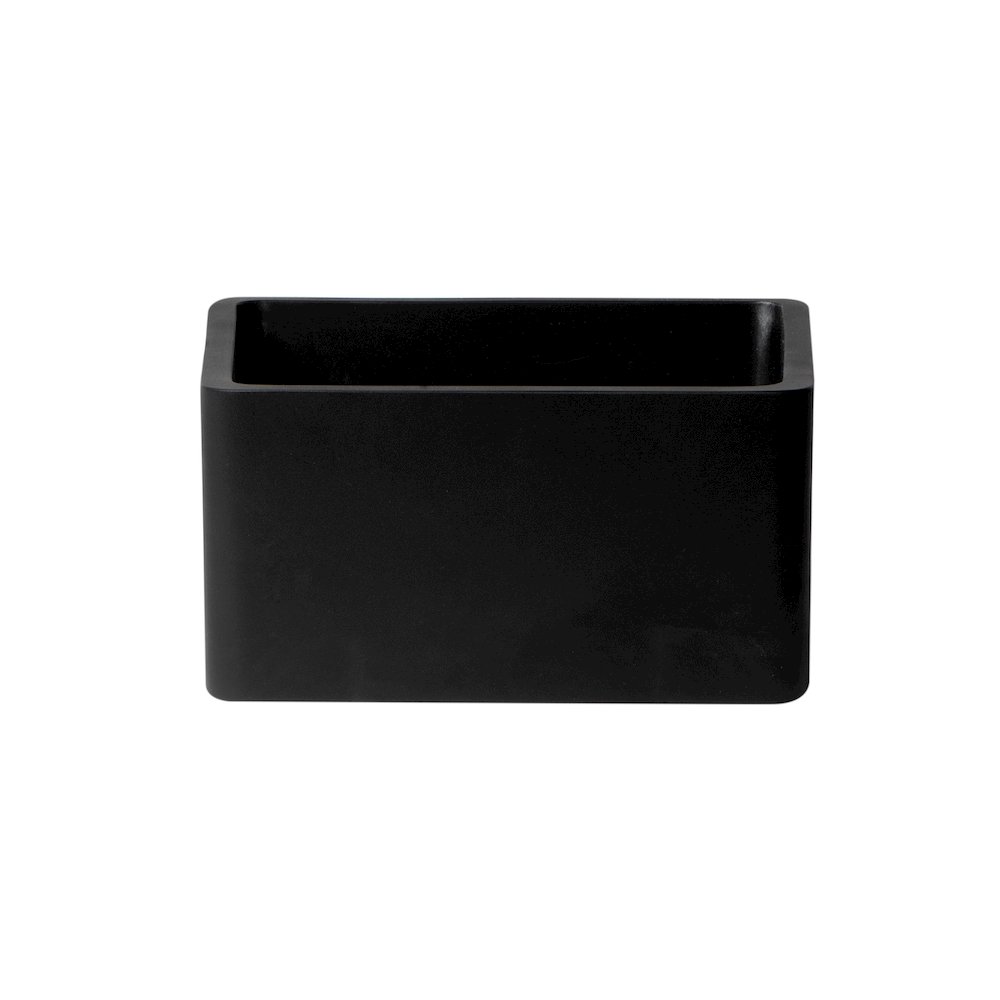 Black Matte Solid Surface Resin Bathroom / Shower Stool. Picture 2