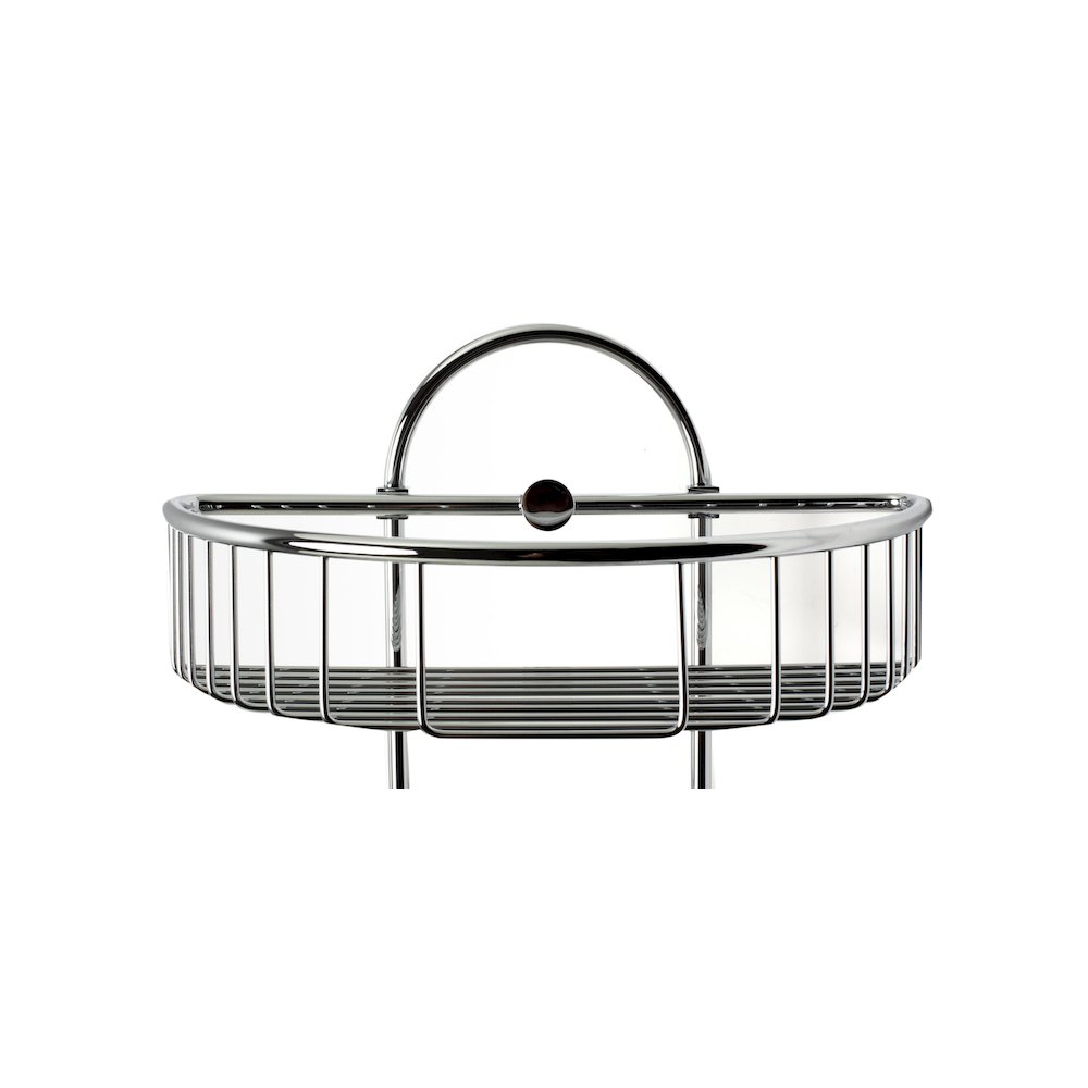 Polished Chrome Wall Mounted Double Basket Shower Shelf Bathroom Accessory. Picture 5