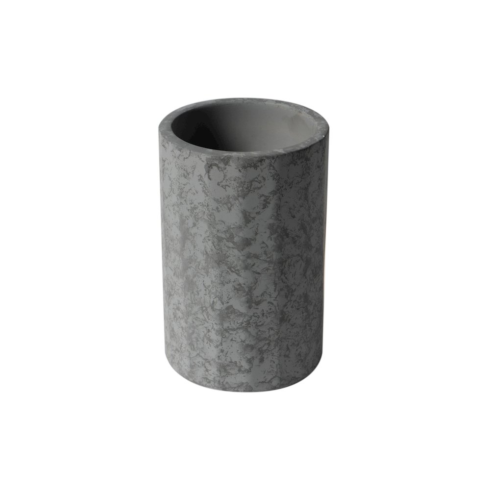 5 Piece Solid Concrete Gray Matte Bathroom Accessory Set. Picture 4
