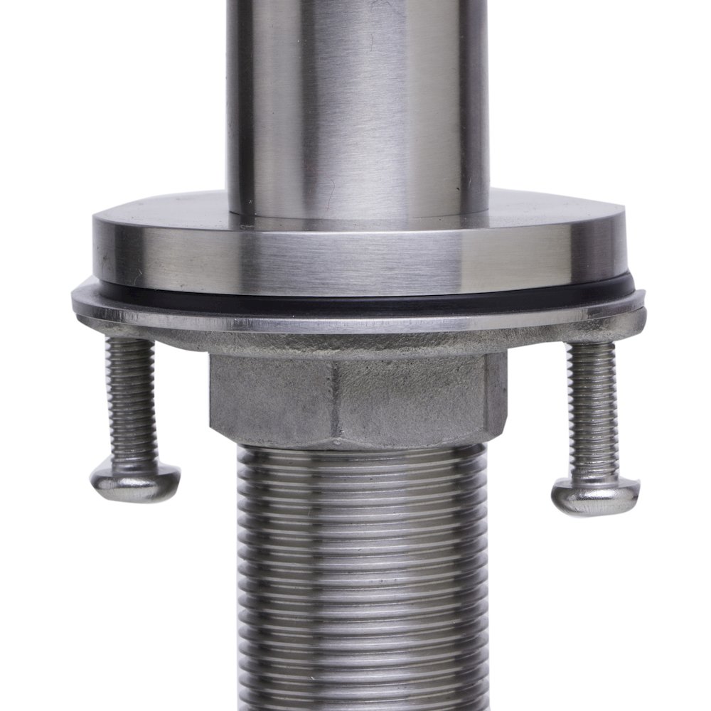 Solid Brushed Stainless Steel Modern Soap Dispenser. Picture 3