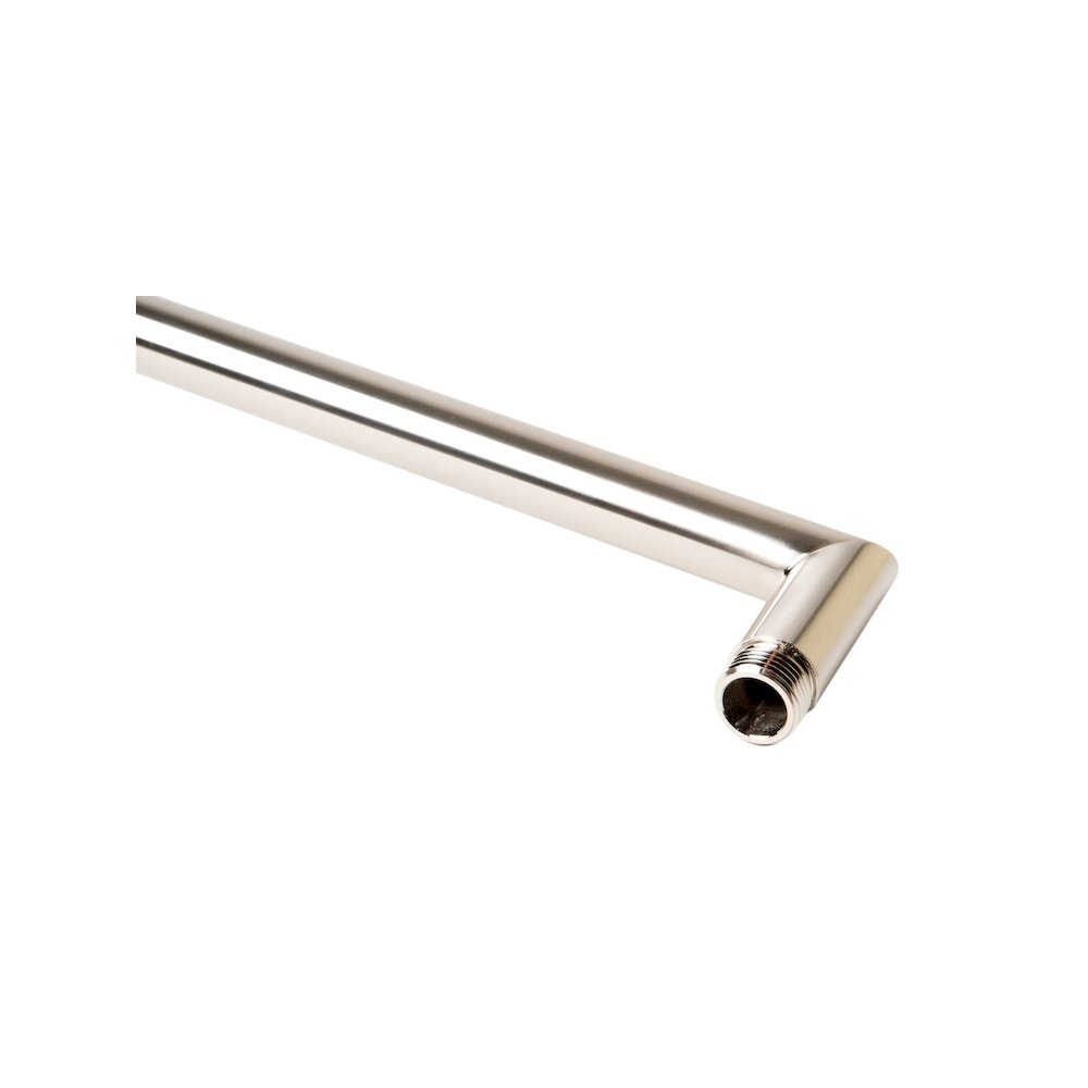 Brushed Nickel 20" Round Wall Shower Arm. Picture 2