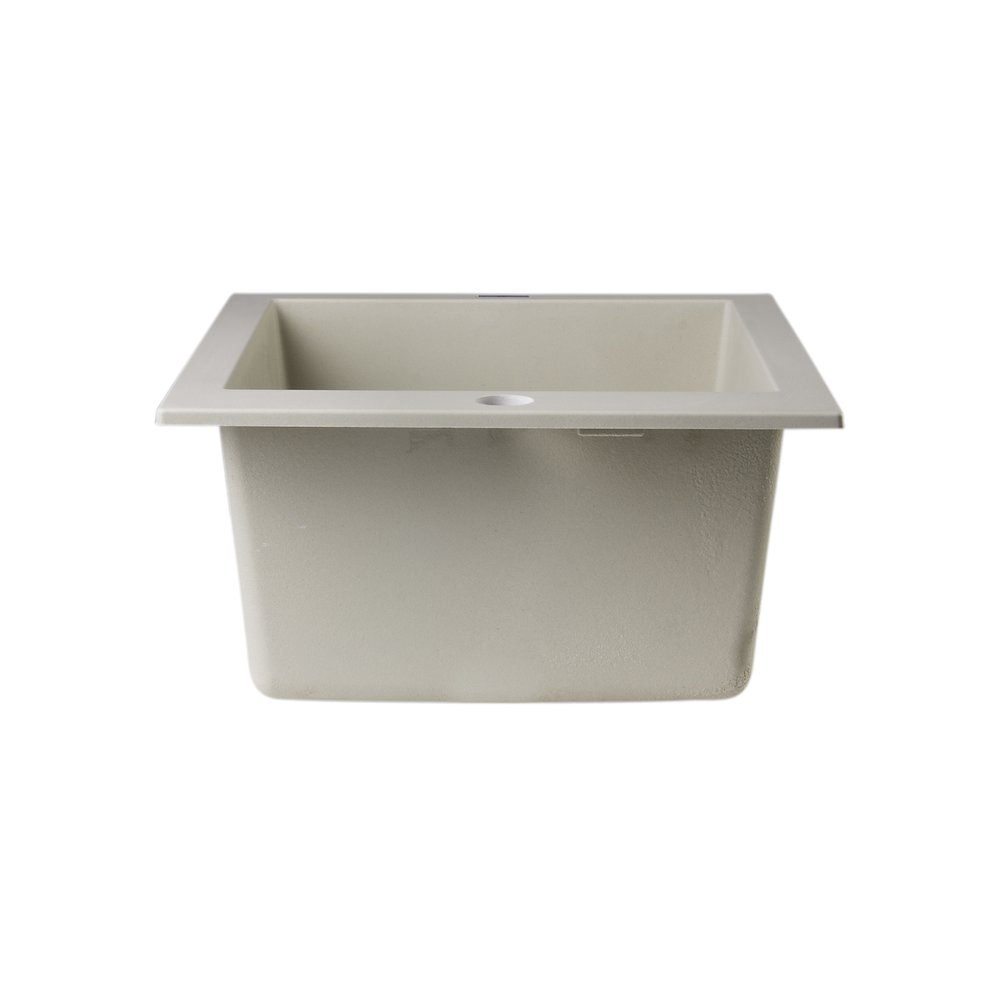 Biscuit 17" Drop-In Rectangular Granite Composite Kitchen Prep Sink. Picture 9