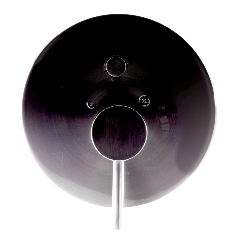 Brushed Nickel Pressure Balanced Round Shower Mixer with Diverter. Picture 2