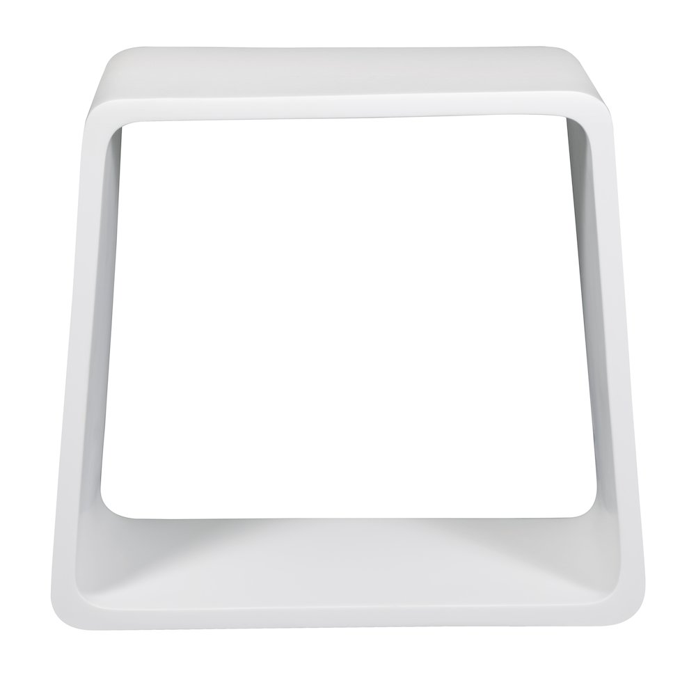 White Matte Solid Surface Resin Bathroom / Shower Stool. Picture 7