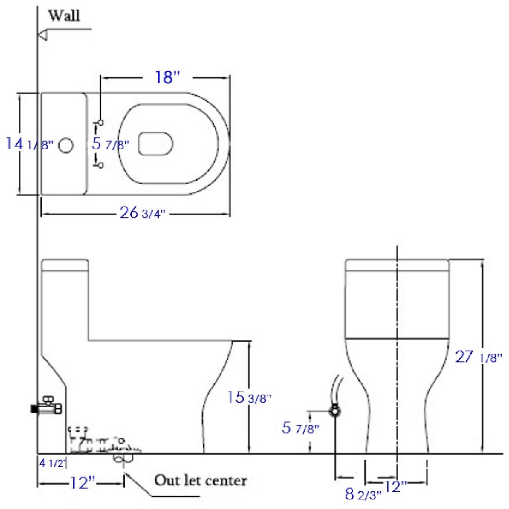 DUAL FLUSH ONE PIECE ECO-FRIENDLY HIGH EFFICIENCY LOW FLUSH CERAMIC TOILET. Picture 9