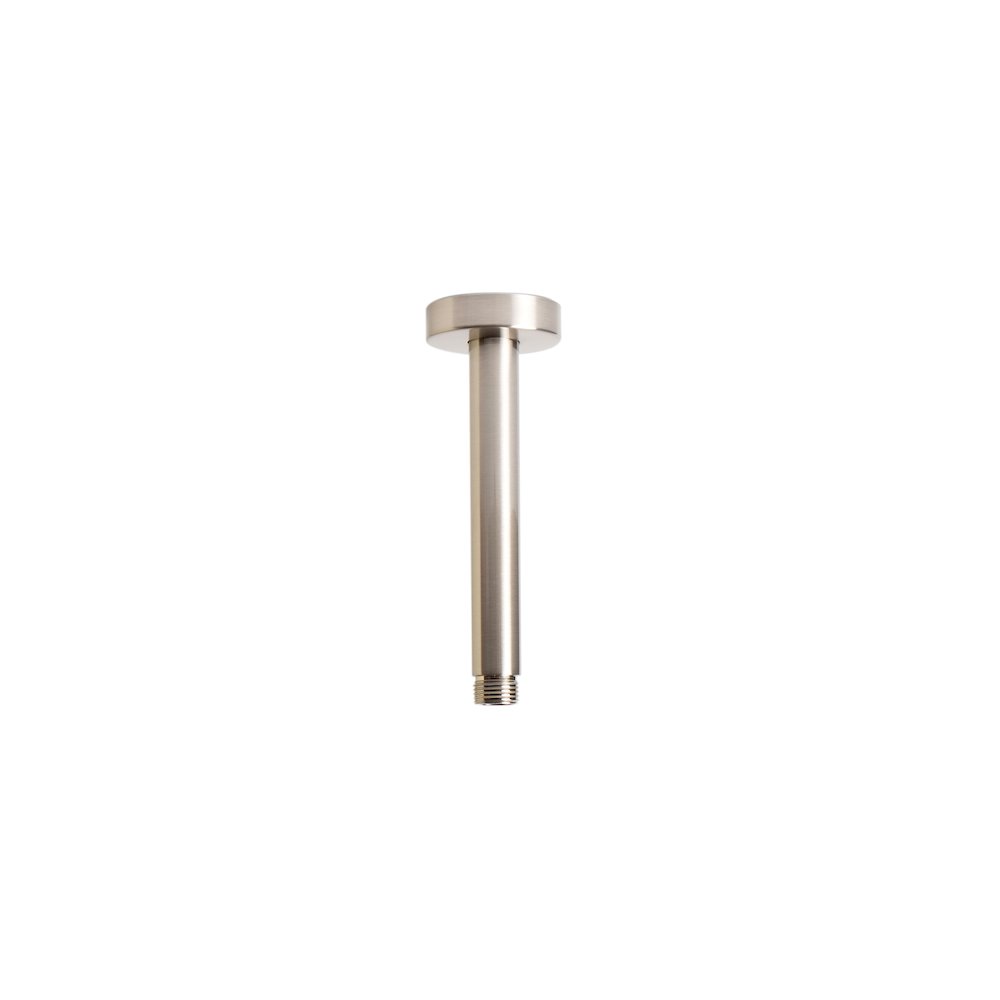 Brushed Nickel 6" Round Ceiling Shower Arm. Picture 1