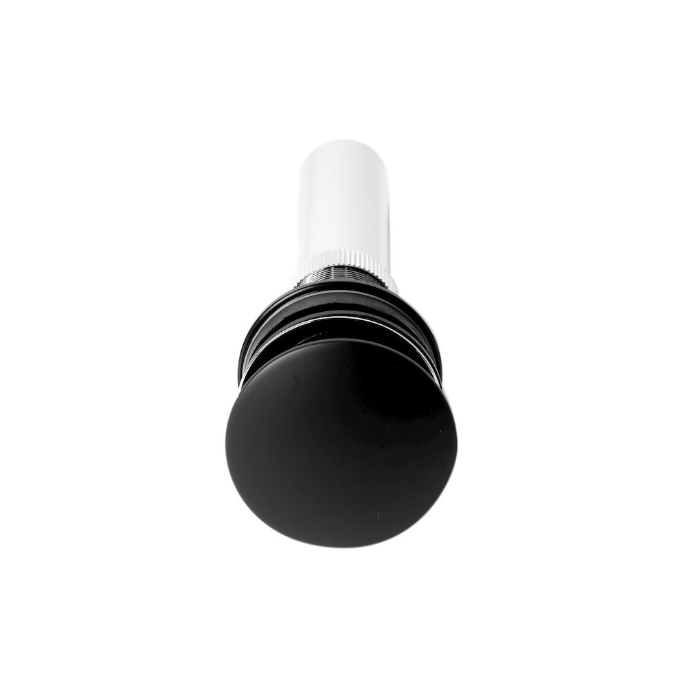 Black Matte Pop Up Drain without Overflow. Picture 5