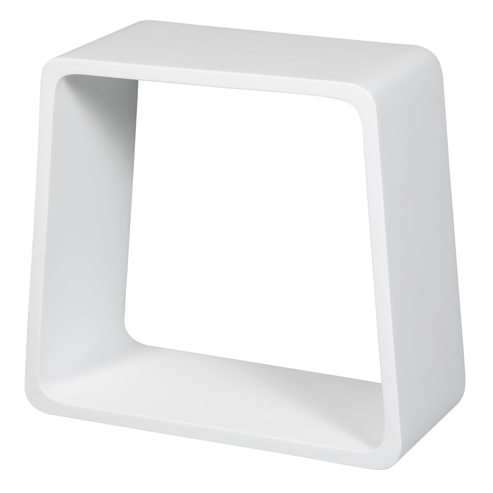White Matte Solid Surface Resin Bathroom / Shower Stool. Picture 6