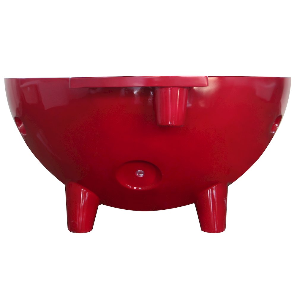 Red Wine FireHotTub The Round Fire Burning Portable Outdoor Hot Bath Tub. Picture 4
