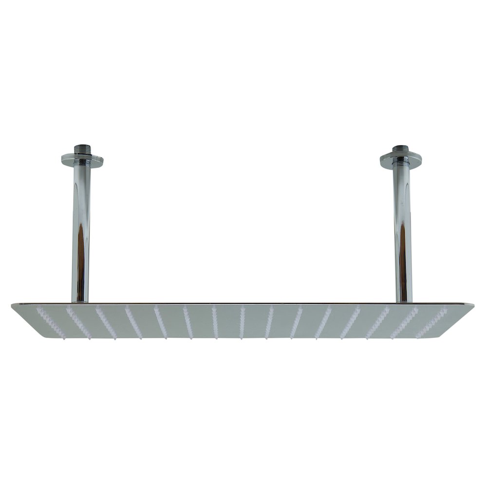 20" Rectangular Polished Solid Stainless Steel Ultra Thin Rain Shower Head. Picture 3