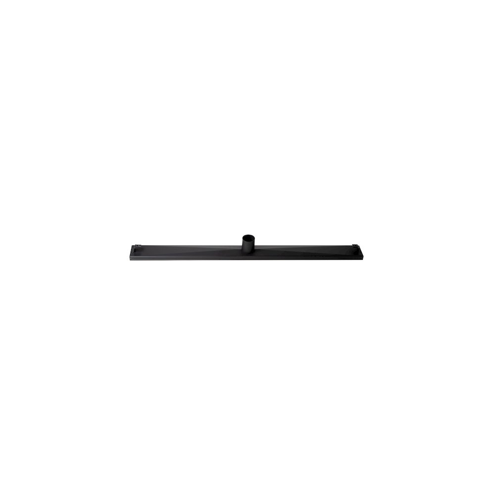 36" Black Matte Stainless Steel Linear Shower Drain with Groove Holes. Picture 4