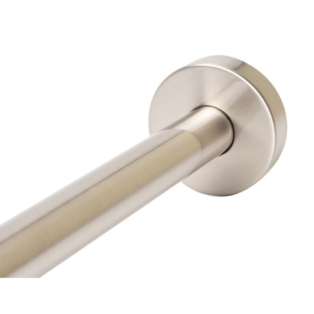 Brushed Nickel 16" Round Wall Shower Arm. Picture 3