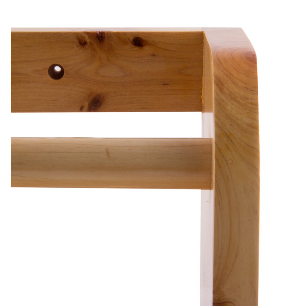 18" Wall Mounted Wooden Shelf & Hooks Bathroom Accessory. Picture 5