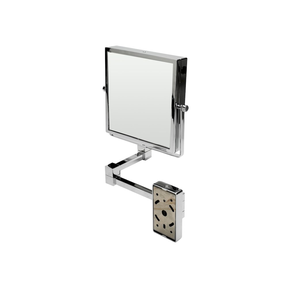 8" Square Wall Mounted 5x Magnify Cosmetic Mirror. Picture 3
