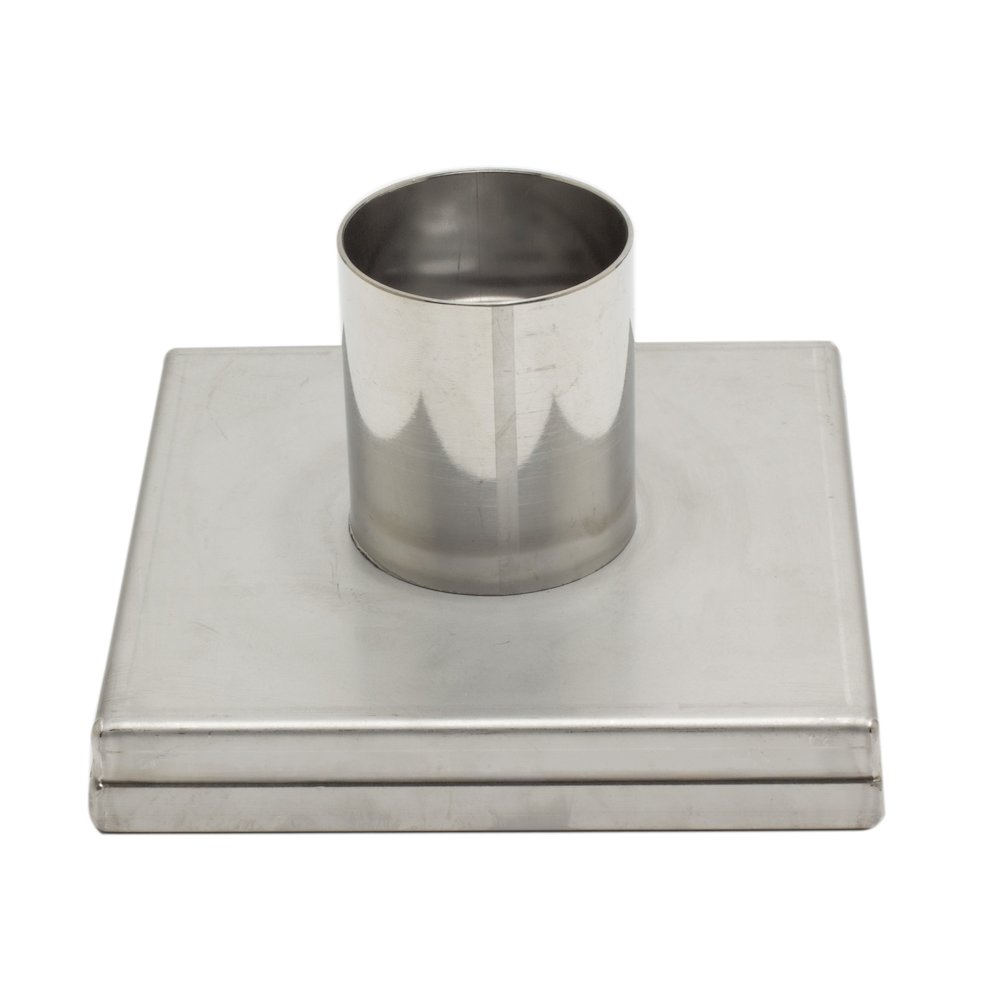 5" x 5" Square Stainless Steel Shower Drain with Groove Lines. Picture 2