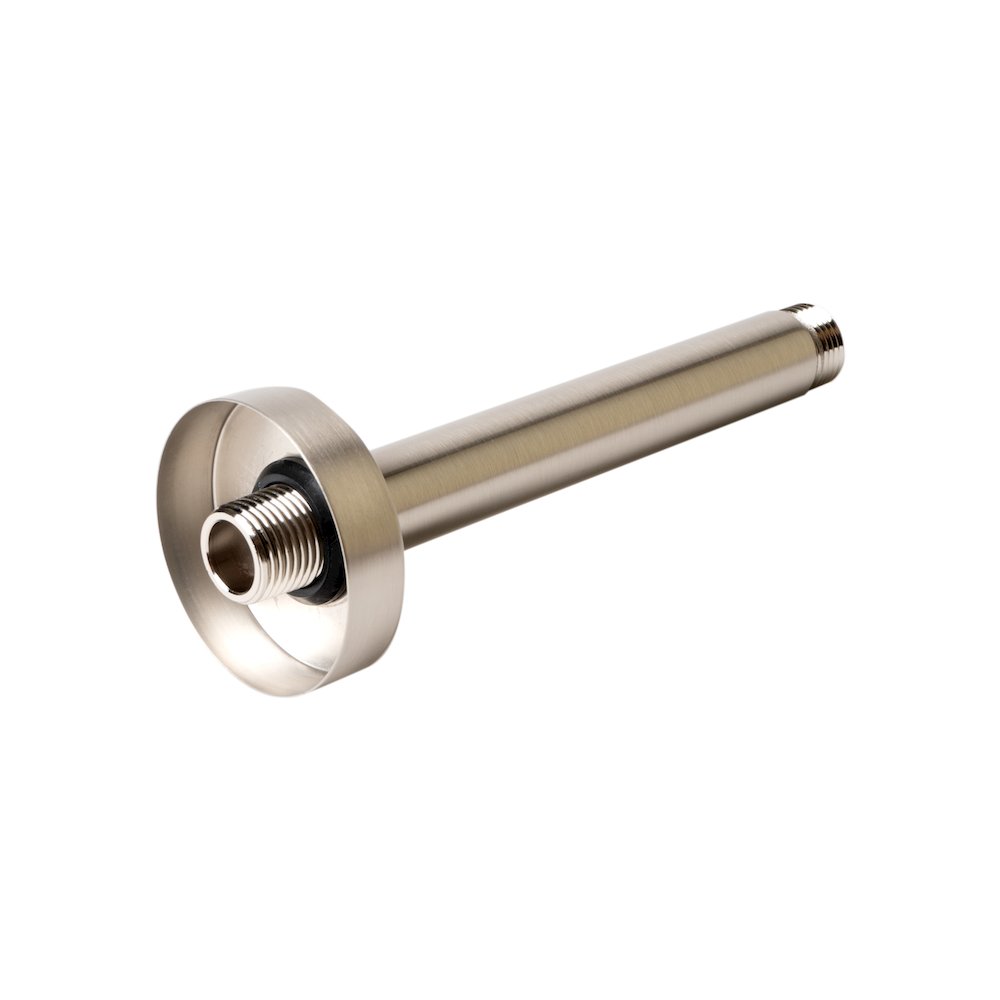 Brushed Nickel 6" Round Ceiling Shower Arm. Picture 2
