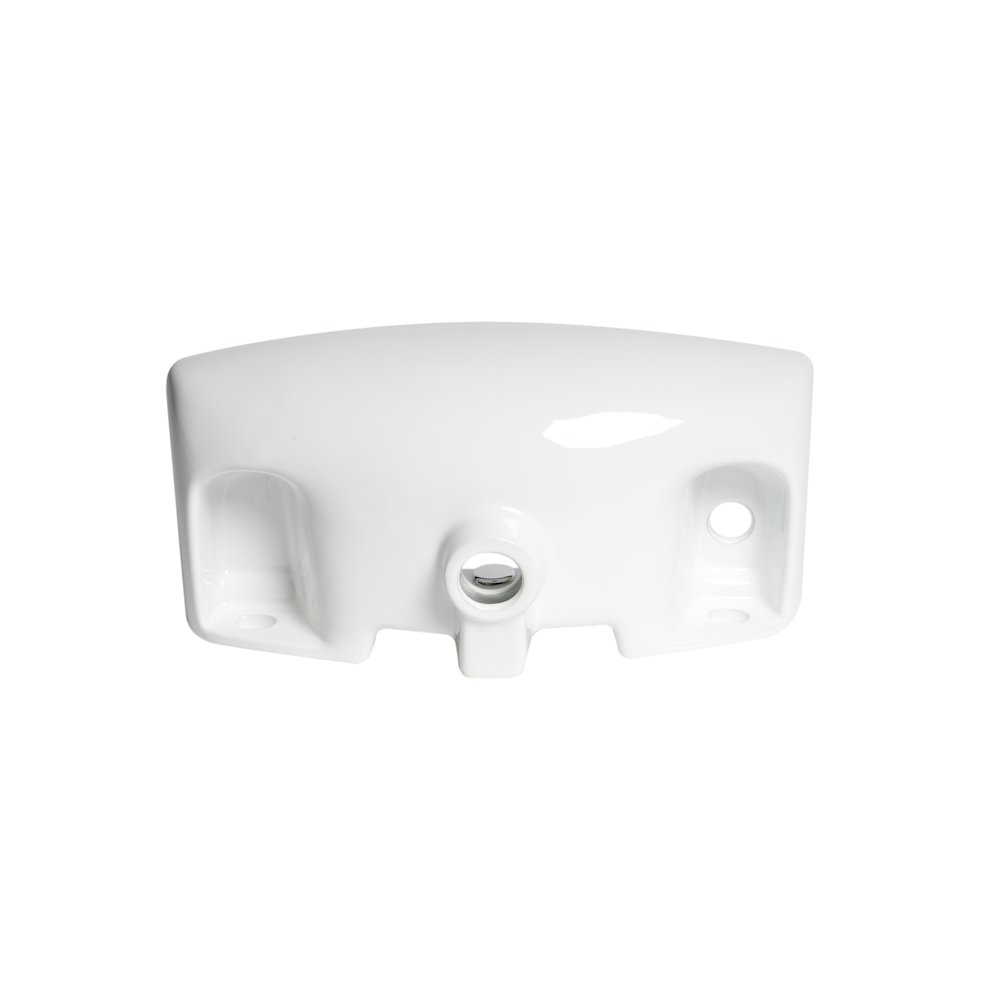 White 20" Small Wall Mounted Ceramic Sink with Faucet Hole. Picture 2